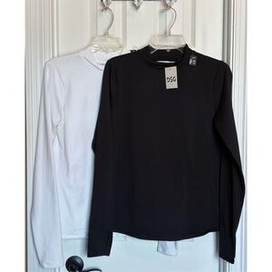 DSG - NWT - L Sz L - Set of TWO Mock Neck Cold Weather Compression/Black/White